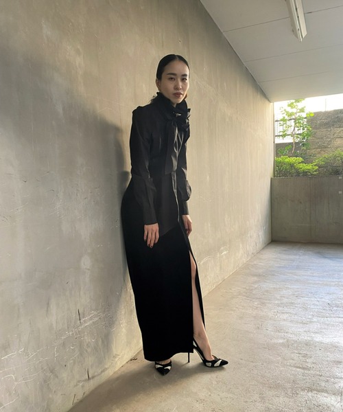 HIROSAI（ヒロサイ）の「ボウタイシャツ ボディスーツ（その他トップス・レディース・ブラック/ライトブルー/ホワイト・M/S）」の15枚目の写真