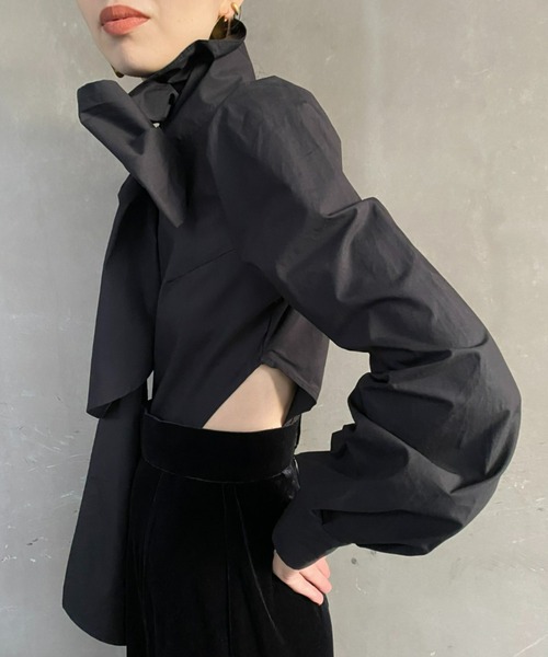 HIROSAI（ヒロサイ）の「ボウタイシャツ ボディスーツ（その他トップス・レディース・ブラック/ライトブルー/ホワイト・M/S）」の21枚目の写真