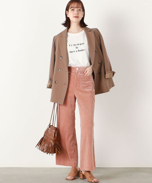 NOLLEY’S(ノーリーズ)の「コーデュロイフレアウォッシャブルパンツ(その他パンツ・レディース・インディゴブルー/オフホワイト/サーモンピンク・38/36)」の12枚目の写真
