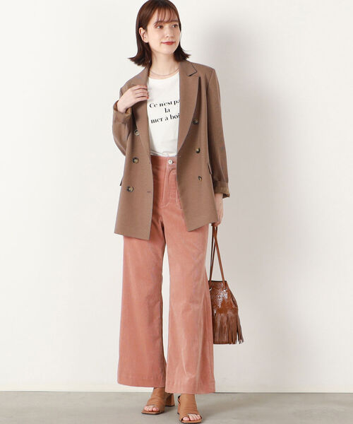 NOLLEY’S(ノーリーズ)の「コーデュロイフレアウォッシャブルパンツ(その他パンツ・レディース・インディゴブルー/オフホワイト/サーモンピンク・38/36)」の14枚目の写真
