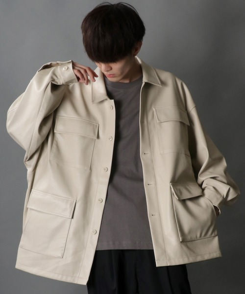 SITRY（シトリー）の「oversize synthetic leather jacket/オーバー