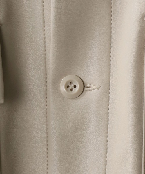 SITRY（シトリー）の「oversize synthetic leather jacket/オーバーサイズ フェイクレザー ジャケット（ブルゾン・メンズ・ブラック/アイボリー/ブルーグレー・M/L）」の6枚目の写真