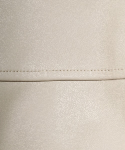 SITRY（シトリー）の「oversize synthetic leather jacket/オーバーサイズ フェイクレザー ジャケット（ブルゾン・メンズ・ブラック/アイボリー/ブルーグレー・M/L）」の12枚目の写真