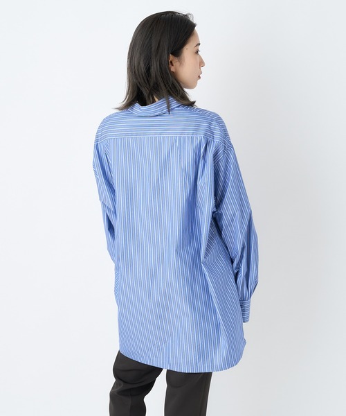 CIAOPANIC（チャオパニック）の「TCビッグシャツ（シャツ/ブラウス・レディース・ホワイト/ネイビー/サックスブルー/ブルー・FREE）」の18枚目の写真