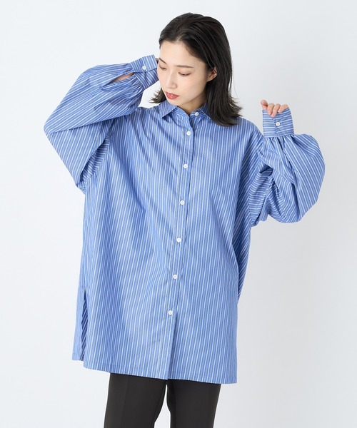 CIAOPANIC（チャオパニック）の「TCビッグシャツ（シャツ/ブラウス・レディース・ホワイト/ネイビー/サックスブルー/ブルー・FREE）」の22枚目の写真