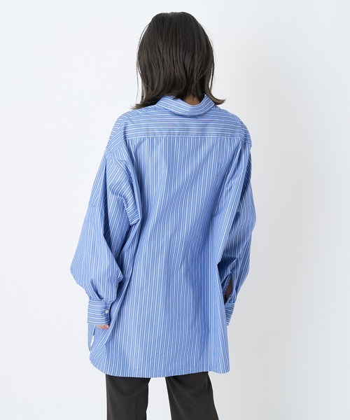 CIAOPANIC（チャオパニック）の「TCビッグシャツ（シャツ/ブラウス・レディース・ホワイト/ネイビー/サックスブルー/ブルー・FREE）」の13枚目の写真