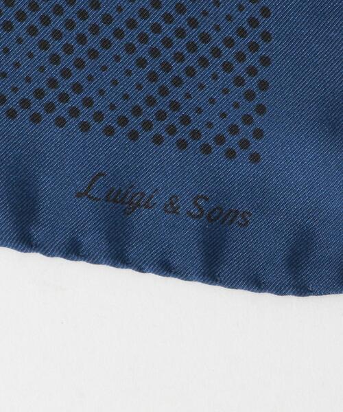green label relaxing(グリーンレーベルリラクシング)の「<LUIGI&SONS(ルイージ&サンズ)>シルク ドット ポケットチーフ(ハンカチ/ハンドタオル・メンズ・ロイヤルブルー/ブラック・FREE)」の5枚目の写真