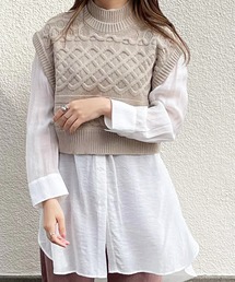 Mysa&Liina | ショート丈ニットベスト(ベスト)