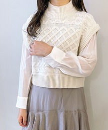 Mysa&Liina | ショート丈ニットベスト(ベスト)