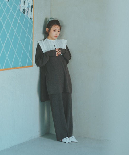 fukuu（フクウ）の「【セットアップ対応可】 リサイクルウール　ニットパンツ（その他パンツ・レディース・ライム/チャコールグレー/ブラウン・L/M）」の14枚目の写真