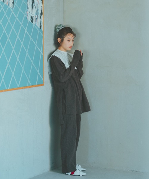 fukuu（フクウ）の「【セットアップ対応可】 リサイクルウール　ニットパンツ（その他パンツ・レディース・ライム/チャコールグレー/ブラウン・L/M）」の15枚目の写真