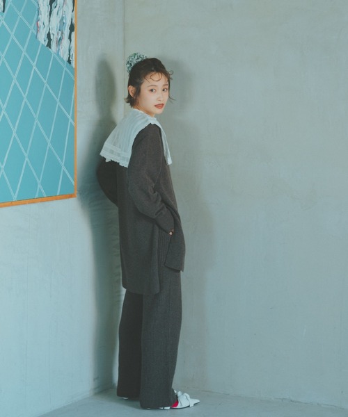 fukuu（フクウ）の「【セットアップ対応可】 リサイクルウール　ニットパンツ（その他パンツ・レディース・ライム/チャコールグレー/ブラウン・L/M）」の16枚目の写真