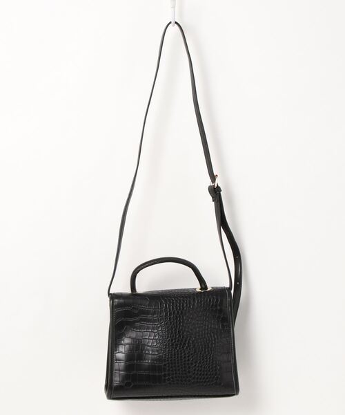 natural couture（ナチュラルクチュール）の「トップハンドルレトロバッグ（ショルダーバッグ・レディース・ブラック/ライトベージュ/その他1・FREE）」の13枚目の写真