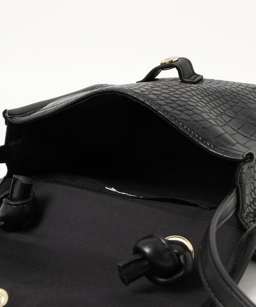 natural couture（ナチュラルクチュール）の「トップハンドルレトロバッグ（ショルダーバッグ・レディース・ブラック/ライトベージュ/その他1・FREE）」の15枚目の写真