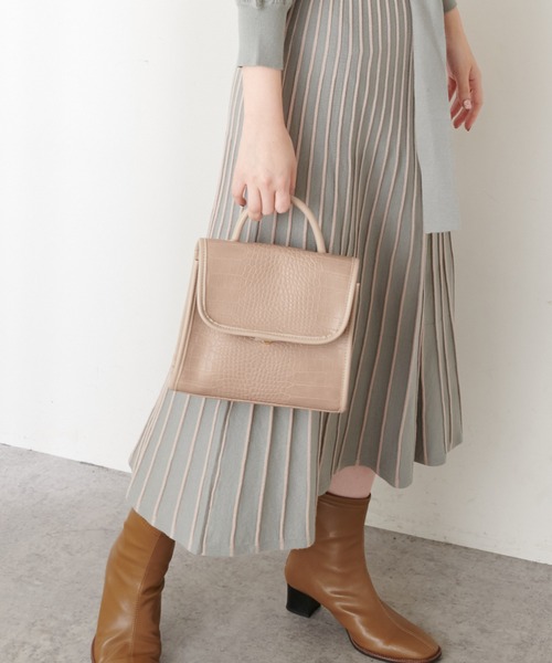 natural couture（ナチュラルクチュール）の「トップハンドルレトロバッグ（ショルダーバッグ・レディース・ブラック/ライトベージュ/その他1・FREE）」の20枚目の写真