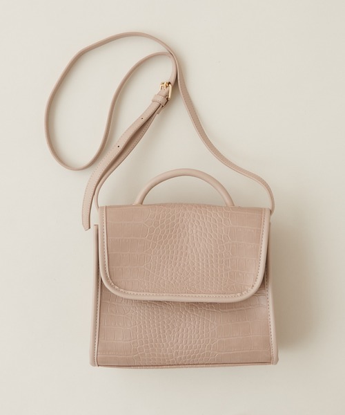 natural couture（ナチュラルクチュール）の「トップハンドルレトロバッグ（ショルダーバッグ・レディース・ブラック/ライトベージュ/その他1・FREE）」の19枚目の写真