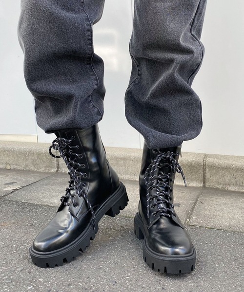 PAGEBOY（ページボーイ）の「コンバットブーツ（ブーツ・レディース・ブラック/ダークグリーン・MEDIUM/LARGE）」の9枚目の写真