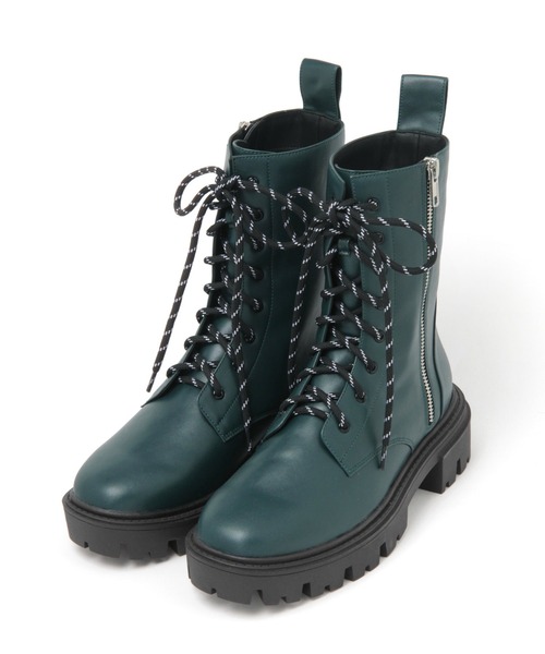 PAGEBOY（ページボーイ）の「コンバットブーツ（ブーツ・レディース・ブラック/ダークグリーン・MEDIUM/LARGE）」の12枚目の写真