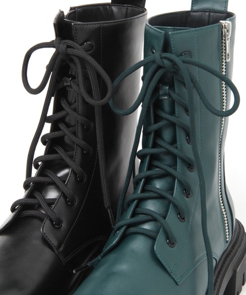 PAGEBOY（ページボーイ）の「コンバットブーツ（ブーツ・レディース・ブラック/ダークグリーン・MEDIUM/LARGE）」の4枚目の写真