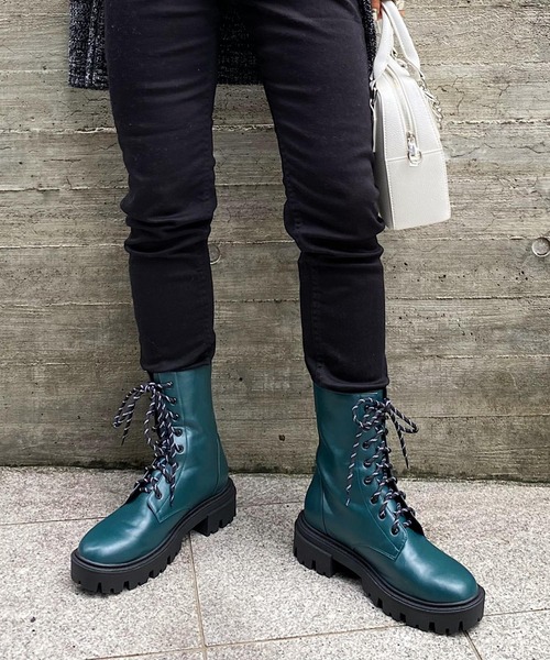 PAGEBOY（ページボーイ）の「コンバットブーツ（ブーツ・レディース・ブラック/ダークグリーン・MEDIUM/LARGE）」の21枚目の写真