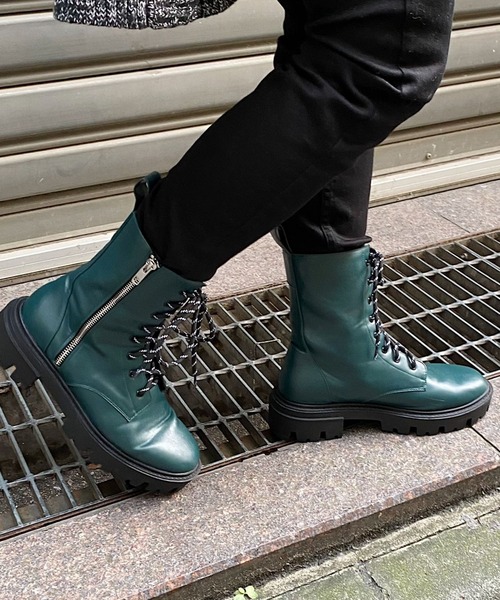 PAGEBOY（ページボーイ）の「コンバットブーツ（ブーツ・レディース・ブラック/ダークグリーン・MEDIUM/LARGE）」の22枚目の写真