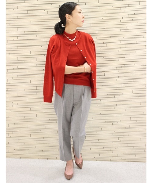 La TOTALITE（ラトータリテ）の「ワイドストレートパンツ。（その他パンツ・レディース・ブラック/グレー/ベージュ・36/38）」の14枚目の写真