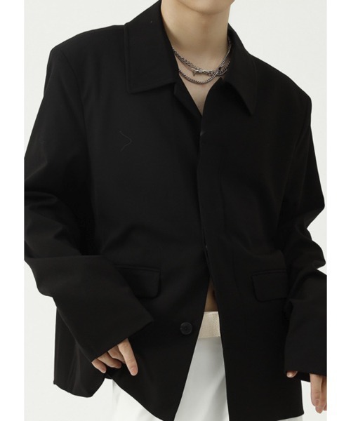 WESTBOY(ウエストボーイ)の「【WB ORIGINALS】Bal Collar Jacket WO21W2OT05(テーラードジャケット・メンズ・ブラック/ベージュ・L/XL/M)」の2枚目の写真