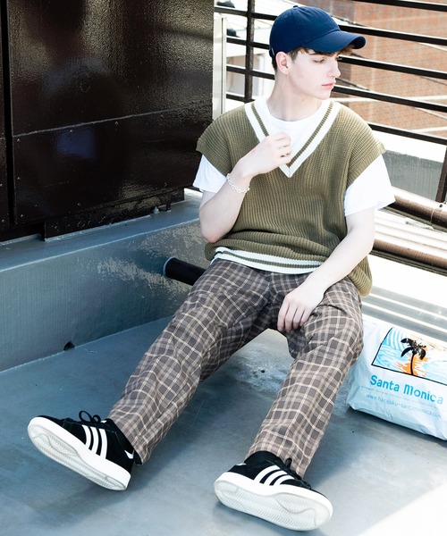 ８(eight)（エイト）の「チルデンニットベスト（ベスト・メンズ・ブラック/グリーン/ベージュ/オフホワイト/ブルー・MEDIUM/LARGE/X-LARGE）」の18枚目の写真