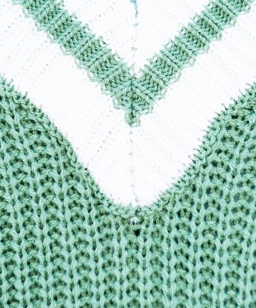 ８(eight)（エイト）の「チルデンニットベスト（ベスト・メンズ・ブラック/グリーン/ベージュ/オフホワイト/ブルー・MEDIUM/LARGE/X-LARGE）」の11枚目の写真