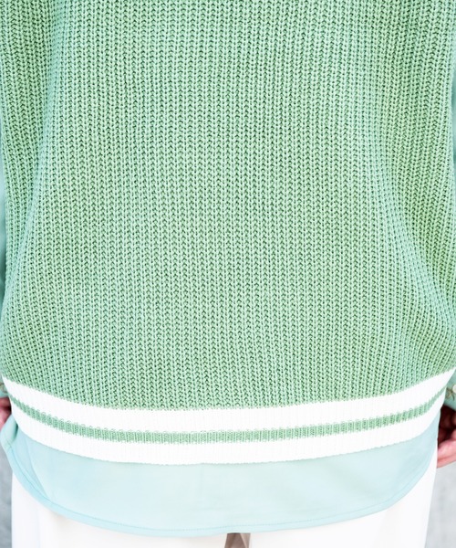 ８(eight)（エイト）の「チルデンニットベスト（ベスト・メンズ・ブラック/グリーン/ベージュ/オフホワイト/ブルー・MEDIUM/LARGE/X-LARGE）」の6枚目の写真