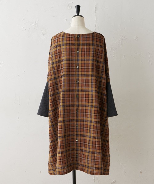 BEARDSLEY（ビアズリー）の「チェックハオリワンピース（ワンピース・レディース・ネイビー/レッド/キャメル・FREE）」の15枚目の写真