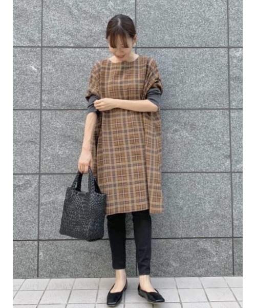 BEARDSLEY（ビアズリー）の「チェックハオリワンピース（ワンピース・レディース・ネイビー/レッド/キャメル・FREE）」の21枚目の写真