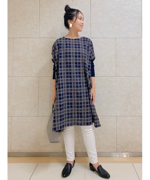 BEARDSLEY（ビアズリー）の「チェックハオリワンピース（ワンピース・レディース・ネイビー/レッド/キャメル・FREE）」の18枚目の写真