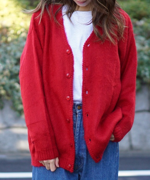 TOWNCRAFT（タウンクラフト）の「TOWNCRAFT/タウンクラフト SHAGGY SOLID CARDIGAN（カーディガン/ボレロ・メンズ・ブラック/ダークブラウン/ネイビー/レッド/カーキ/グリーン/クリーム/マルチ/モカ・SMALL/MEDIUM/LARGE/X-SMALL）」の8枚目の写真