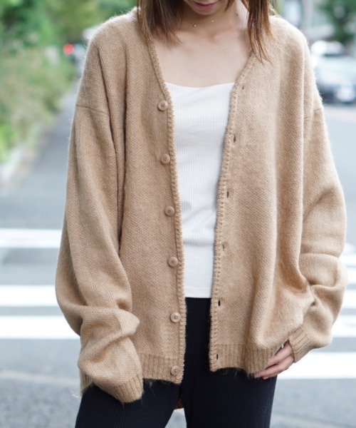 TOWNCRAFT（タウンクラフト）の「TOWNCRAFT/タウンクラフト SHAGGY SOLID CARDIGAN（カーディガン/ボレロ・メンズ・ブラック/ダークブラウン/ネイビー/レッド/カーキ/グリーン/クリーム/マルチ/モカ・SMALL/MEDIUM/LARGE/X-SMALL）」の16枚目の写真