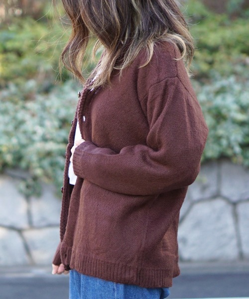 TOWNCRAFT（タウンクラフト）の「TOWNCRAFT/タウンクラフト SHAGGY SOLID CARDIGAN（カーディガン/ボレロ・メンズ・ブラック/ダークブラウン/ネイビー/レッド/カーキ/グリーン/クリーム/マルチ/モカ・SMALL/MEDIUM/LARGE/X-SMALL）」の19枚目の写真