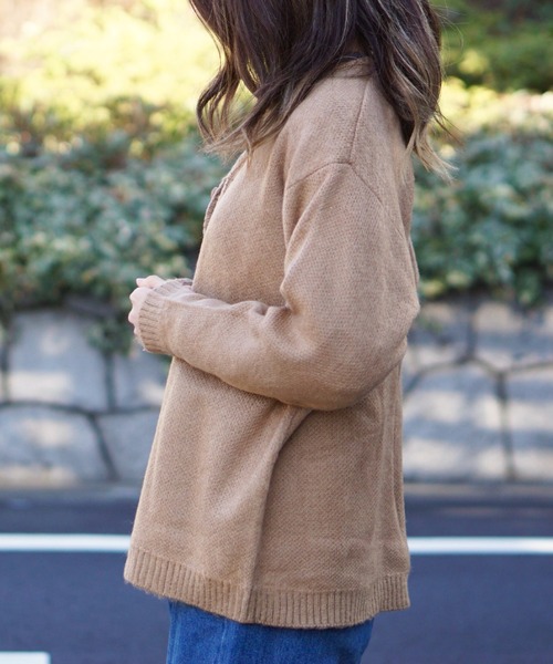 TOWNCRAFT（タウンクラフト）の「TOWNCRAFT/タウンクラフト SHAGGY SOLID CARDIGAN（カーディガン/ボレロ・メンズ・ブラック/ダークブラウン/ネイビー/レッド/カーキ/グリーン/クリーム/マルチ/モカ・SMALL/MEDIUM/LARGE/X-SMALL）」の22枚目の写真