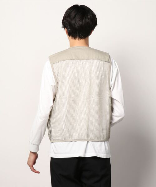 ８(eight)（エイト）の「WORLD LIVLET メッシュベスト（ベスト・メンズ・チャコールグレー/ベージュ/カーキ・MEDIUM/X-LARGE/LARGE）」の5枚目の写真