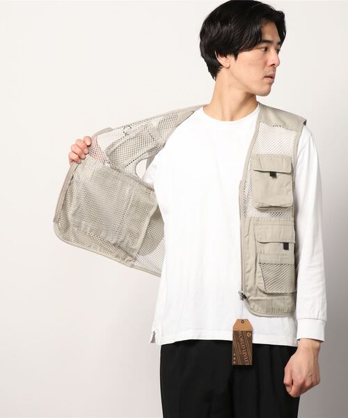 ８(eight)（エイト）の「WORLD LIVLET メッシュベスト（ベスト・メンズ・チャコールグレー/ベージュ/カーキ・MEDIUM/X-LARGE/LARGE）」の6枚目の写真