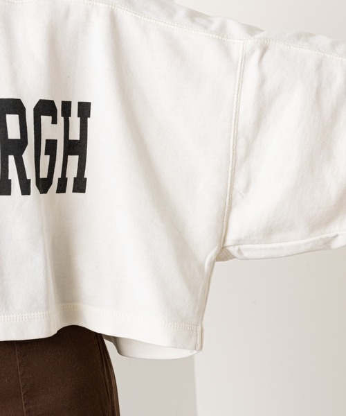 Chico（チコ）の「ショート丈デカロゴカレッジスウェット（スウェット・レディース・ブラック/グレー/グリーン/アイボリー・FREE）」の10枚目の写真