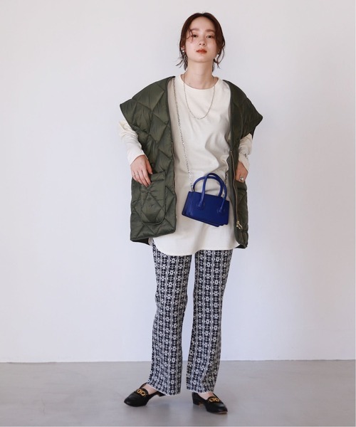 SLOBE citron.(スローブシトロン)の「SLOBE citron.ボリュームスリーブプルオーバー【手洗い可能】◆(Tシャツ/カットソー・レディース・ブラック系その他/アイボリー/ダークパープル・FREE)」の7枚目の写真