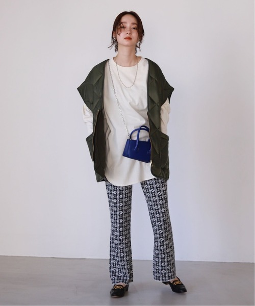 SLOBE citron.(スローブシトロン)の「SLOBE citron.ボリュームスリーブプルオーバー【手洗い可能】◆(Tシャツ/カットソー・レディース・ブラック系その他/アイボリー/ダークパープル・FREE)」の17枚目の写真