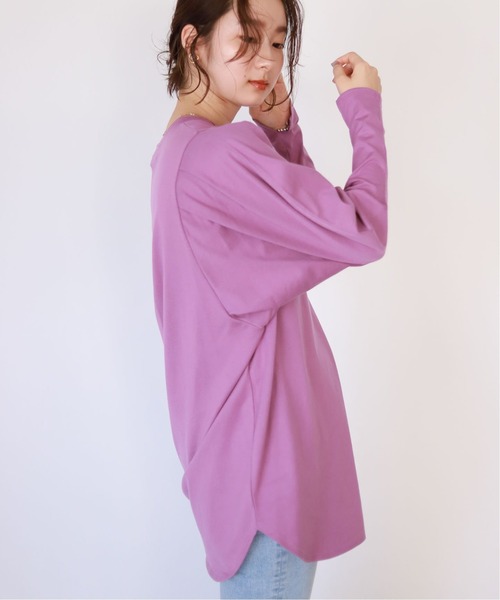 SLOBE citron.(スローブシトロン)の「SLOBE citron.ボリュームスリーブプルオーバー【手洗い可能】◆(Tシャツ/カットソー・レディース・ブラック系その他/アイボリー/ダークパープル・FREE)」の22枚目の写真