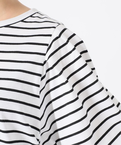 SLOBE citron.(スローブシトロン)の「SLOBE citron.ボリュームスリーブプルオーバー【手洗い可能】◆(Tシャツ/カットソー・レディース・ブラック系その他/アイボリー/ダークパープル・FREE)」の12枚目の写真