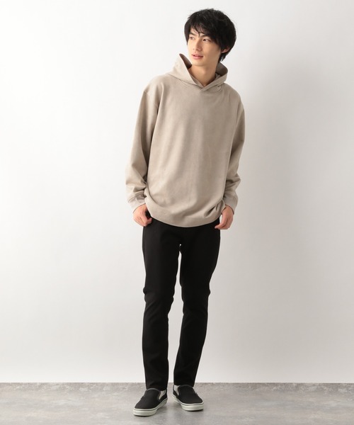 GLOBAL WORK（グローバルワーク）の「スウェードライクパーカースウェット/215857（パーカー・メンズ・ネイビー/ライトベージュ/ライトグリーン/ライトグレー/グリーン系その他3・SMALL/MEDIUM/X-LARGE/LARGE）」の15枚目の写真