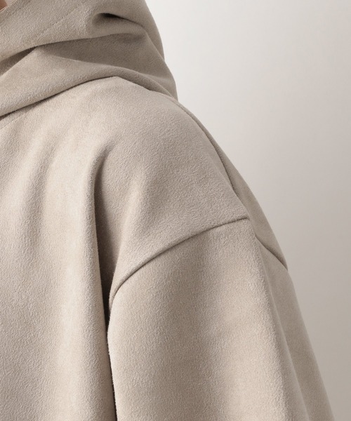 GLOBAL WORK（グローバルワーク）の「スウェードライクパーカースウェット/215857（パーカー・メンズ・ネイビー/ライトベージュ/ライトグリーン/ライトグレー/グリーン系その他3・SMALL/MEDIUM/X-LARGE/LARGE）」の11枚目の写真