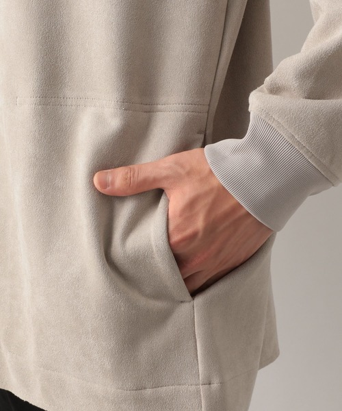 GLOBAL WORK（グローバルワーク）の「スウェードライクパーカースウェット/215857（パーカー・メンズ・ネイビー/ライトベージュ/ライトグリーン/ライトグレー/グリーン系その他3・SMALL/MEDIUM/X-LARGE/LARGE）」の9枚目の写真