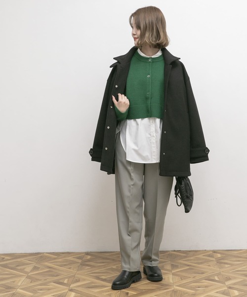 UR Lab.(アーバンリサーチラボ)の「ルーズクルーネックカーディガン(カーディガン/ボレロ・レディース・ブラック/グレー/オフホワイト/グリーン・FREE)」の10枚目の写真