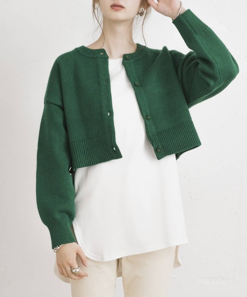 UR Lab.(アーバンリサーチラボ)の「ルーズクルーネックカーディガン(カーディガン/ボレロ・レディース・ブラック/グレー/オフホワイト/グリーン・FREE)」の13枚目の写真