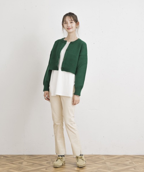 UR Lab.(アーバンリサーチラボ)の「ルーズクルーネックカーディガン(カーディガン/ボレロ・レディース・ブラック/グレー/オフホワイト/グリーン・FREE)」の15枚目の写真